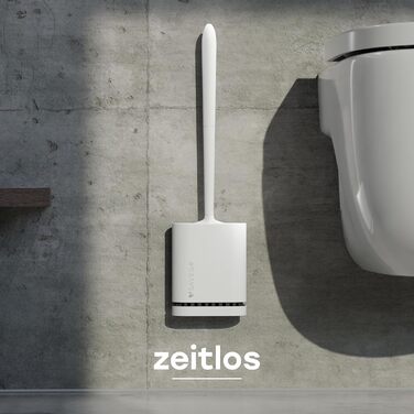 Силіконова щітка для туалету з плоскою та гнучкою головкою - Силіконова щітка для туалету зі швидковисихаючим тримачем - Сучасна щ