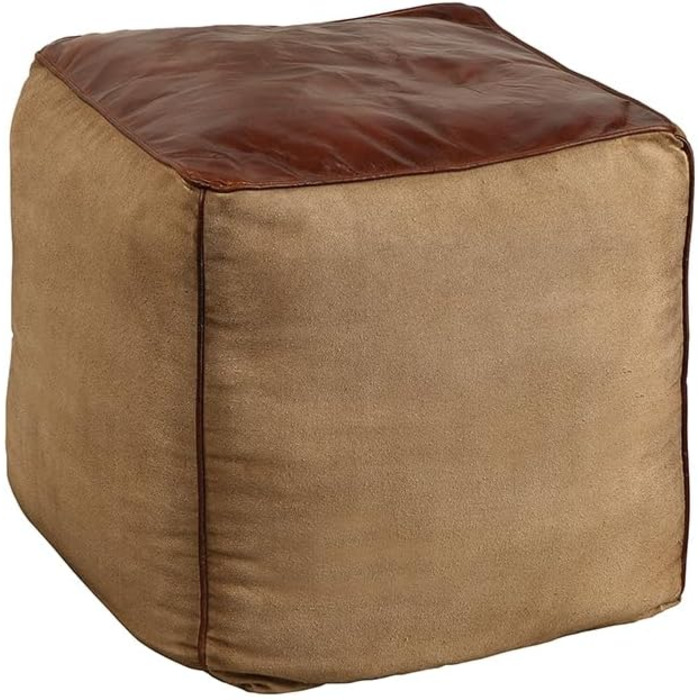 ІНТЕР&39ЄР Ретро Мустанг 53 см шкіряний чохол з лляним пуфом-кубом