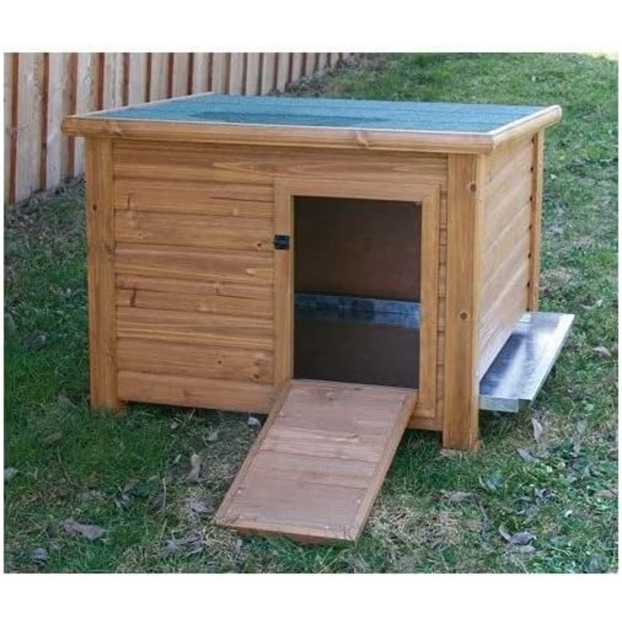 Курник для качок та гусей Kerbl Duck Town (розміри 146x74x85 см, водонепроникний бітумний дах, оцинкована ванна, включаючи пластикові ніжки, з розсувним вікном для циркуляції повітря) 82809