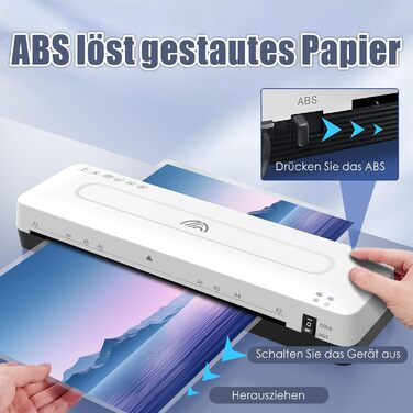 Ламінатор A3 Ламінатор з ламінуючими пакетами A3 A4 A5 A6 Ламінатор 5 в 1 Холодний та гарячий ламінатори для офісу, школи Ламінатор з ламінуючими пакетами