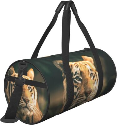 Дорожня сумка-циліндр з тигровим принтом, спортивна сумка для чоловіків та жінок, сумка-мішок, спортивна дорожня сумка