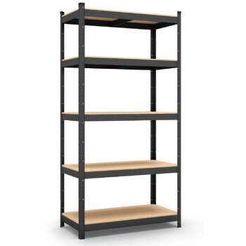 Стелаж для зберігання Panorama24, антрацит, вантажопідйомність до 875 кг - Розміри 200 x 120 x 60 см, полиця, полиця для підвалу, полиця без болтів, полиця для майстерні, полиця для міцних матеріалів