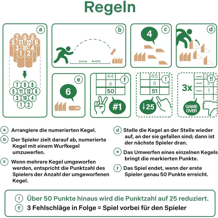 Дерев&39яна гра-кидок для активного відпочинку, саду, пікніка, пляжу, кемпінгу - березова деревина, 12 кеглей, 1 паличка, гра на свіжому повітрі для сімей, груп, 2 гравців, вік 6, одиночна