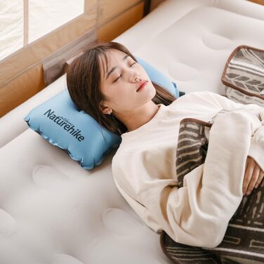 Подушка для кемпінгу Naturehike, дорожня подушка, пляжна подушка, поперекова подушка, самонадувна подушка, аксесуар для кемпінгу, легка та портативна, підходить для кемпінгу, пляжу, подорожей, автофургона, синя