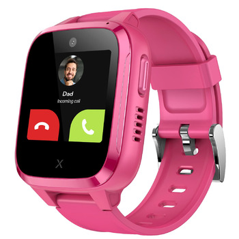 Дитячий телефон-годинник (із SIM-карткою) 4G, дзвінки, повідомлення, шкільний режим, функція SOS, GPS, камера, крокомір - вкл. безкоштовний 3-місячний контракт (РОЖЕВИЙ)