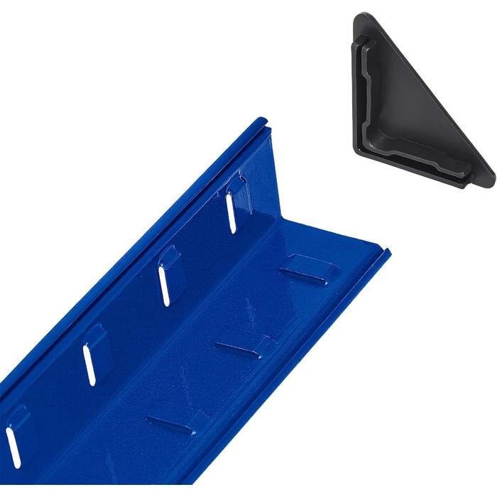 Міцний стелаж Relaxdays, ВxШxГ 180x100x60 см, вантажопідйомність 1250 кг, 5 полиць МДФ, полиця для зберігання в підвалі, вставного типу, синій