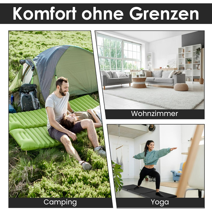 Гостьовий матрац 190x60x7 см Складаний матрац для гостей, кемпінгу, подорожей Компактний, зручний, портативний Зі знімним чохлом, який можна прати