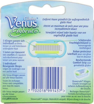 Жіночі леза для бритви Gillette Venus Embrace, 6 упаковок