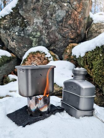 Титанова їдальня Кемпінговий посуд Кружка Військова пляшка для води Набір чашок для їдальні на відкритому повітрі Надлегкий набір