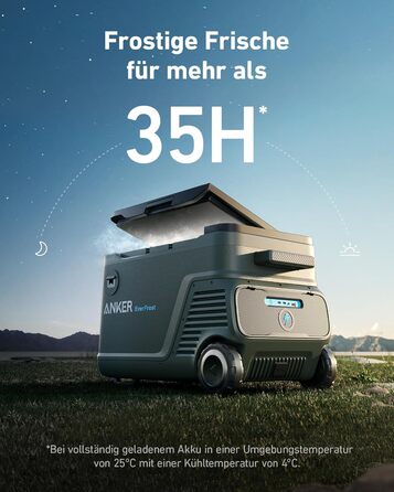 Акумуляторний охолоджувач Anker EverFrost зі знімним акумулятором 299Wh, одночасне охолодження заморожування, 2-зонний компресорни