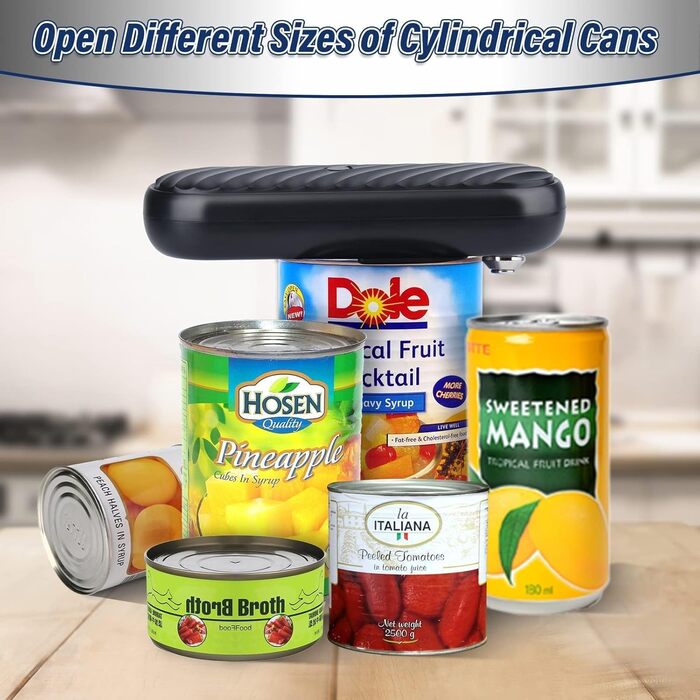 Консервний нож BUDOCI Електричний, акумуляторний консервний нож без гострих країв, зі змінною ріжучою головкою Автоматичний відкривач для банок для кухарів, людей похилого віку, молоді, дітей, артритних рук