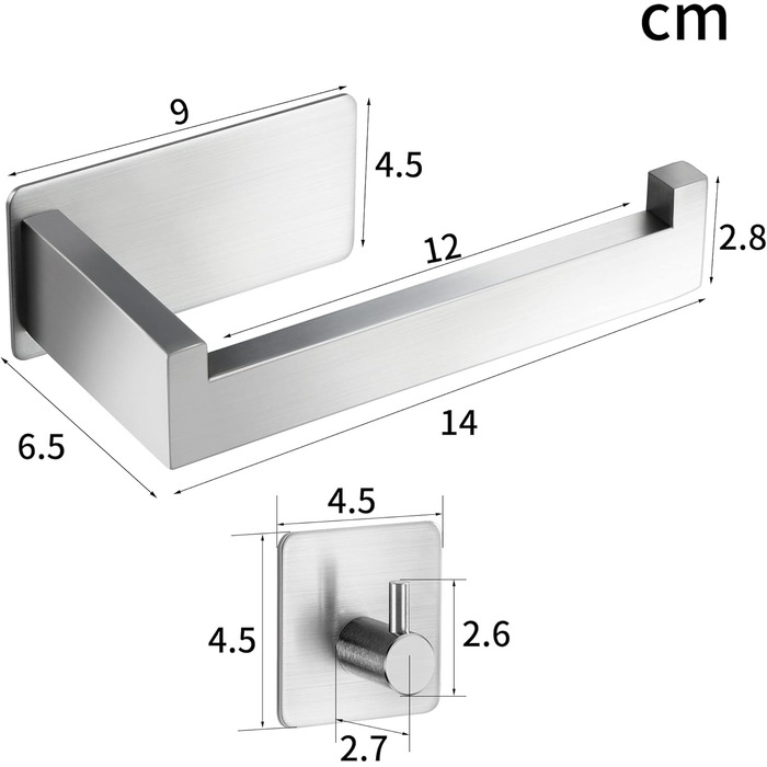 Тримач для туалетного рушника Без свердління Тримач для туалетного рушника з матової нержавіючої сталі Тримач для туалетного рушни