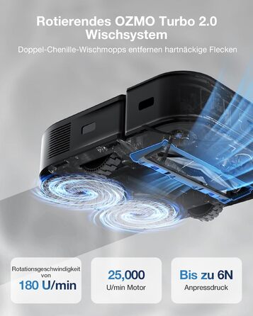 Робот-пилосос ECOVACS DEEBOT X2 Combo з функцією миття підлоги 8700 Па з ручним пилососом, подвійне автоматичне спорожнення, систе