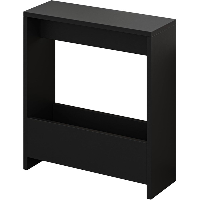 Журнальний столик із вбудованим тримачем для журналів Компактний журнальний столик для вітальні та офісу Компактний журнальний столик для невеликих кімнат Місце для зберігання журналів 20 x 55 x 60 см (Чорний)