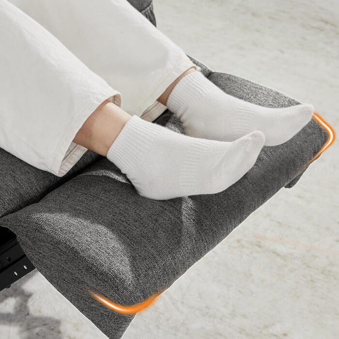 Електричне масажне крісло-реклайнер Крісло для телевізора з функцією відкидання, вібрацією та підігрівом 7061 Нова модель, ергономічне (сіра тканина)