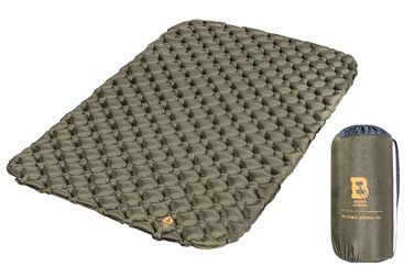 Двоспальний матрац 186x116 см Olive - Надлегкий складаний килимок для сну для кемпінгу, водонепроникна подушка для сидіння на вулиці, термокилимок для походів, двоспальний Olive