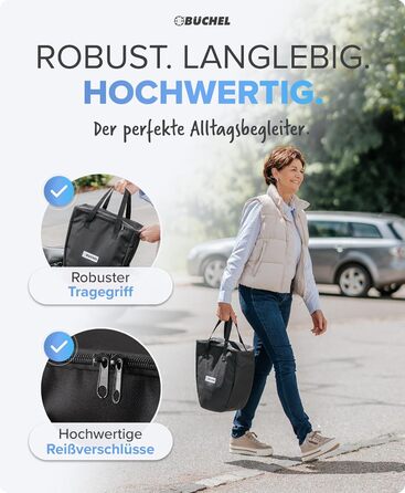 Велосипедний багажник Bchel для багажника 100 водонепроникний з ручкою для перенесення та плечовим ременем велосипедний багажник, сумка для багажника, задня велосипедна сумка, чорна, одинарна, 20 л