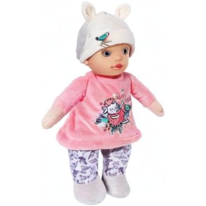 Ніжно-рожева ганчіркова лялька для немовлят, вбудоване брязкальце, можна прати, можна використовувати з народження., 706428 Baby A
