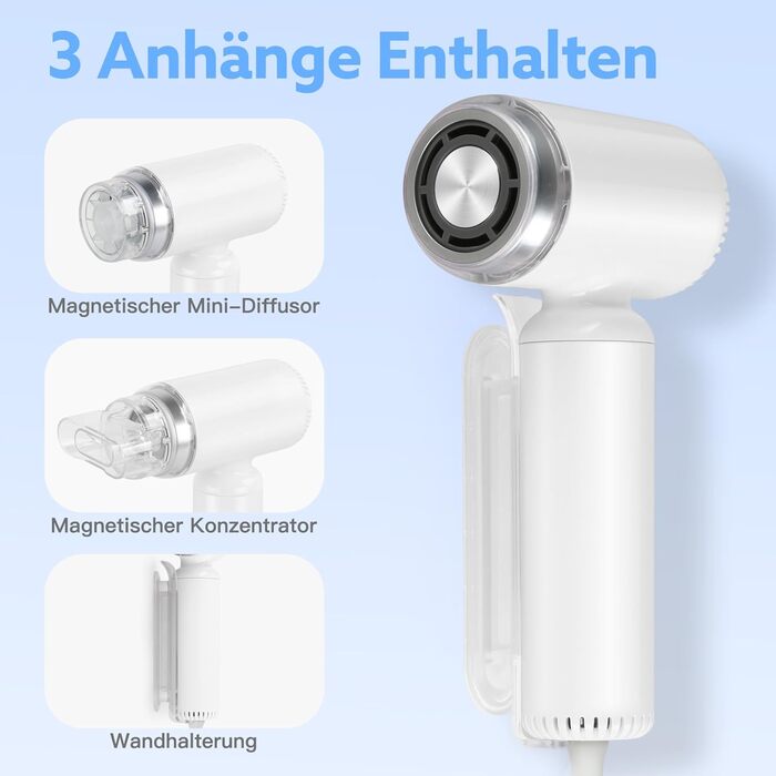 Фен Webeauty, суперлегкий іонний фен, високошвидкісний фен зі швидкістю 110 000 об/хв, 200 мільйонів негативних іонів, швидке виси