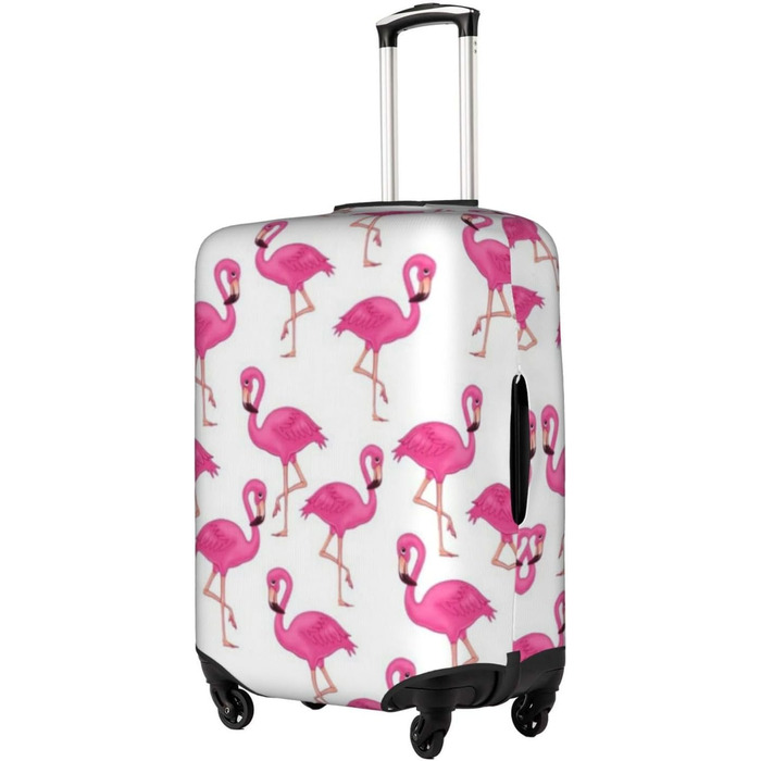 Валіза дорожня пиленепроникна Flamingo XL, рожево-біла