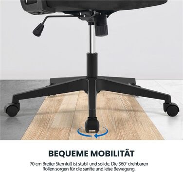 Ергономічне офісне крісло Yaheetech Чорний