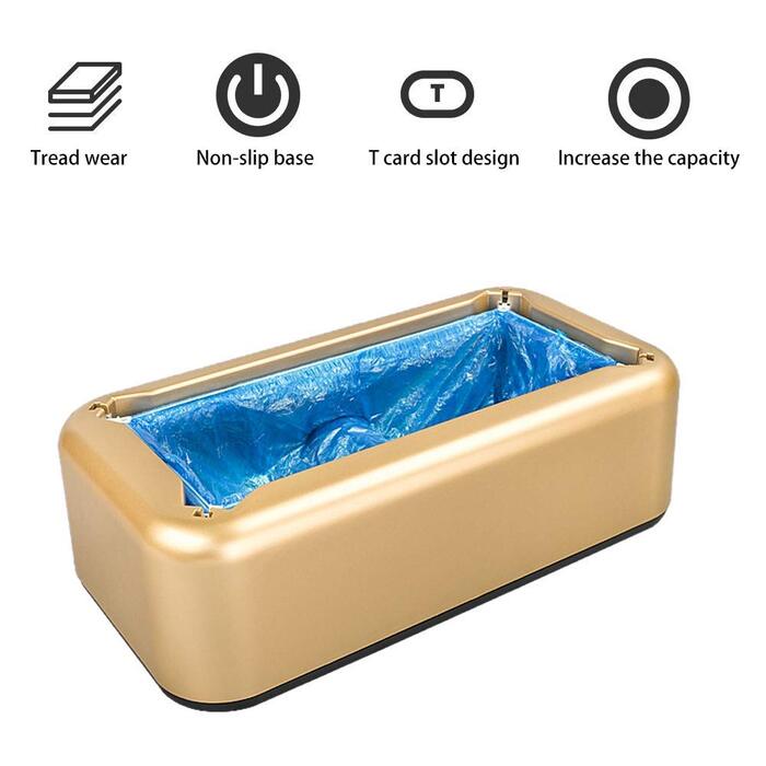 Автоматичний дозатор бахіл BeiLan D41 + 100 бахіл — машина для надягання чохлів на взуття, безконтактна, ABS корпус, без живлення