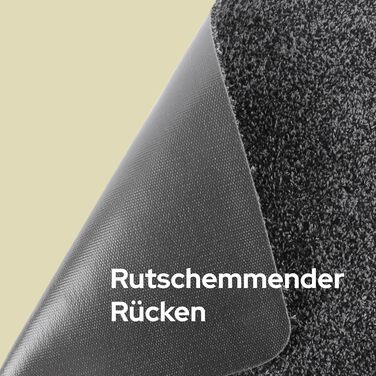 Ідеї в текстилі Килимок для вловлювання бруду Aqua Stop - Антрацит, 60x100 см, Килимок для дверей, що миється, з нековзною вініловою основою, без бордюрів, тонкий та абсорбуючий 60 x 100 см Антрацит