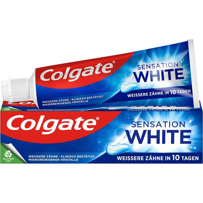 Зубна паста Colgate Sensation White 12x75 мл безпечне для емалі видалення поверхневих змін відбілювання зубів для назавжди білих зубів