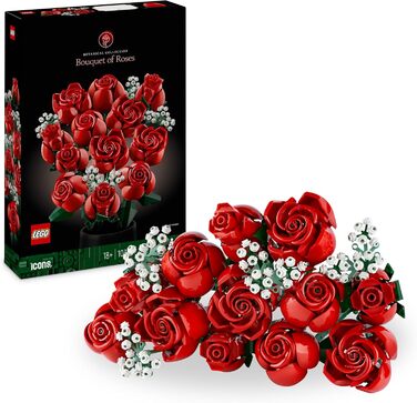 Конструктор LEGO Icons Bouquet of Roses 10328, 822 деталі, штучні троянди