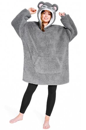 Ковдра CityComfort Oversized Hoodie з рукавами, Oversized Grey Koala