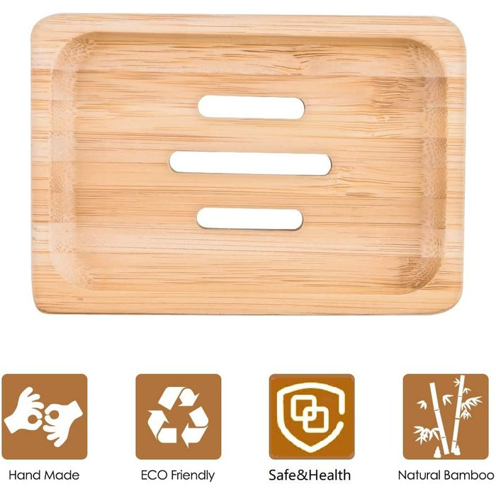 Шматки натурального дерев'яного бамбукового мила Дерев'яний, бамбуковий милотримач для душу ручної роботи Мильна скринька Мильна с