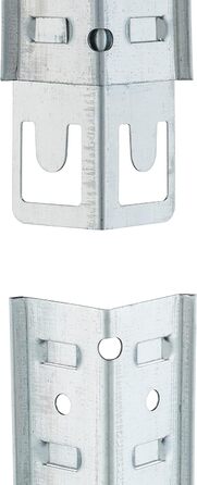 Потужний стелаж Relaxdays, ВxШxГ 180x60x30 см, 500 кг, оцинкована сталь, полиця для зберігання в підвалі, гаражі, вставного типу, сріблястий