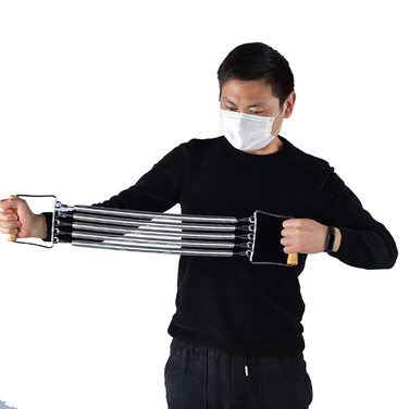 Еспандер для грудей, еспандер для грудей з дерев&39яною ручкою та високою еластичністю, знімний пружинний проявник, домашнє тренування м&39язів