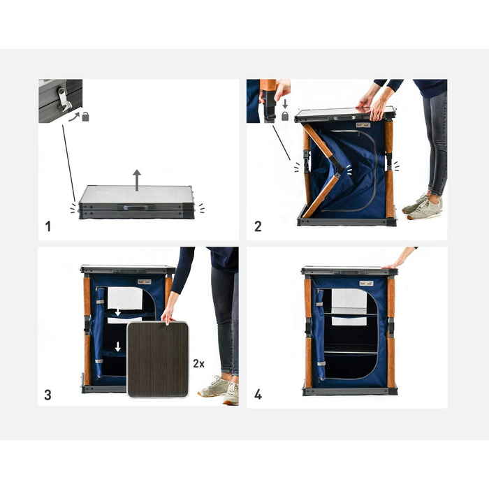 Портативний кухонний модуль Nancy, максимальне навантаження 30 кг, ідеально підходить для кемпінгу та фестивалів