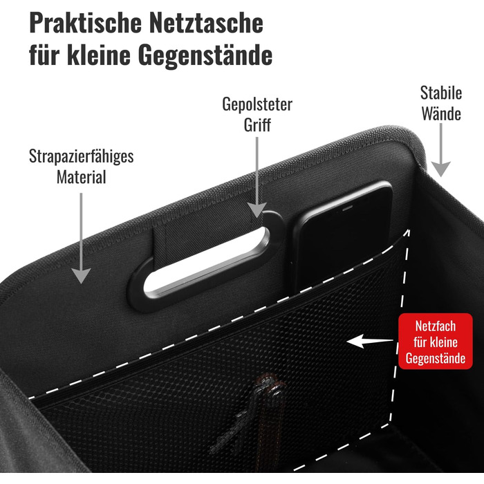 Органайзер для багажника Achilles XL - Сумка для багажника XL з великою кількістю місця для зберігання - Просторий та простий у до