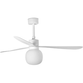 Великий білий стельовий вентилятор з кульковим світлодіодом, Smart, 20 Вт, 2700 К, 6 швидкостей