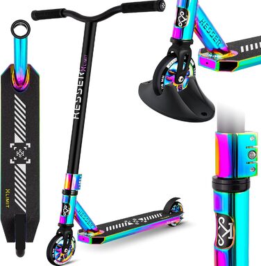 Керований веселий самокат трюковий самокат з підставкою ABEC 9 кулькові підшипники, 110 мм PU колеса, самокат кік самокат міський