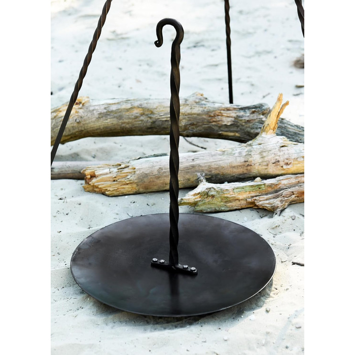 Битва-Купець - Сталева сковорода для триноги Сковорода для смаження, гриль, поворотний гриль