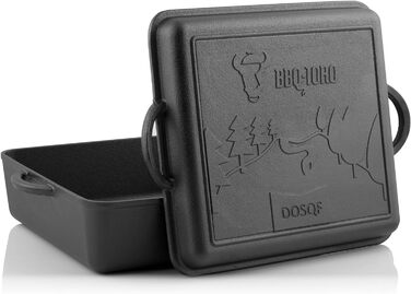 Голландська каструля для духовки чавунна каструля 10,8 л попередньо приправлена каструля для смаження з кришкою DOSQF