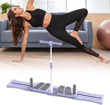 Набір для пілатесу Reformer Тренажер для м&39язів живота - Складаний пристрій для тренування м&39язів живота та вправ для кора для жінок та чоловіків, фіолетовий