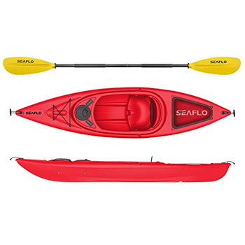 Каяк Seaflo 1004 з веслом, червоний, дуже легкий та стійкий.