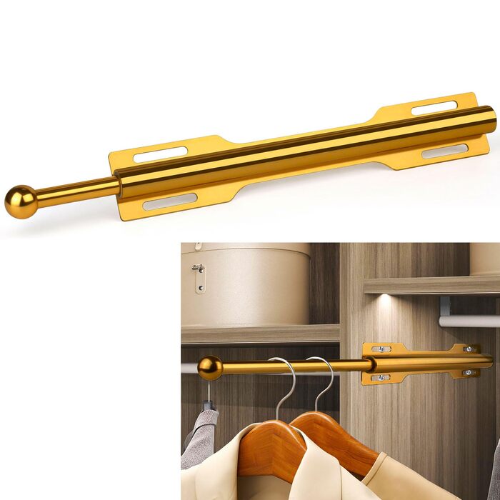 Штанга для висувної шафи, штанга для спальні, пральні, ванної кімнати, 1 упаковка, 8, помаранчевий колір