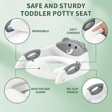 Дитяче сидіння для унітазу зі сходинками, регульоване по висоті, складне дитяче сидіння для унітазу 2 в 1 з м&39яким сидінням, сті