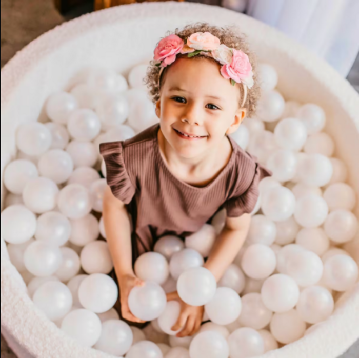 Сухий басейн MeowBaby з кульками, білий