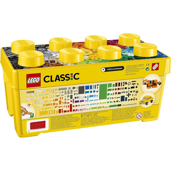 Конструктор LEGO Classic Medium Building Blocks Box 10696, 484 деталі, середня коробка будівельних блоків