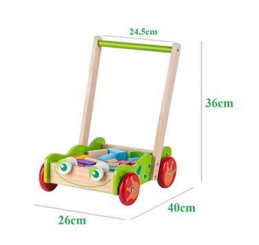 Дерев&39яні ходунки, дитячий помічник для ходьби, дерев&39яна тачка з будівельними блоками