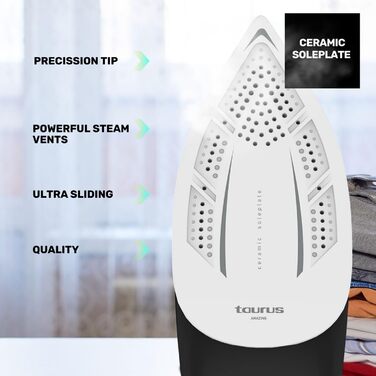 Прасувальна станція Taurus Дивовижний SSD3000 Тиск 7 бар Потужність 3000 Вт тихий Готовність до використання за 30 секунд Електронний паровий удар 400 г/хв Бак 1,5 л Керамічна підошва