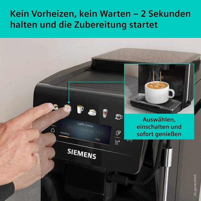 Кавомашина Siemens EQ600 iAroma TP601E09, чорна, понад 40 напоїв