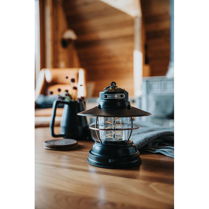 Ліхтар Barebones Outpost - вінтажний вуличний ліхтар зі спіральним шнуром у стилі Едісона, 3 варіанти живлення, водонепроникний ліхтар для кемпінгу, патіо та саду (батарейки не входять до комплекту), антична бронза