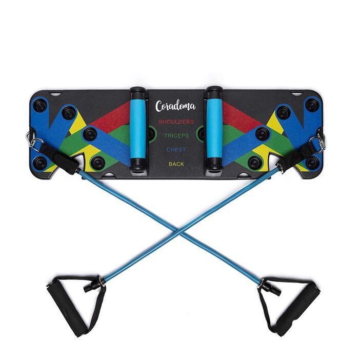 Дошка для віджимань 9 в 1 з ручками, кольорове кодування для домашніх тренувань, домашній фітнес-тренажер, нековзні ручки для віджимань, дошка для віджимань 9 в 1